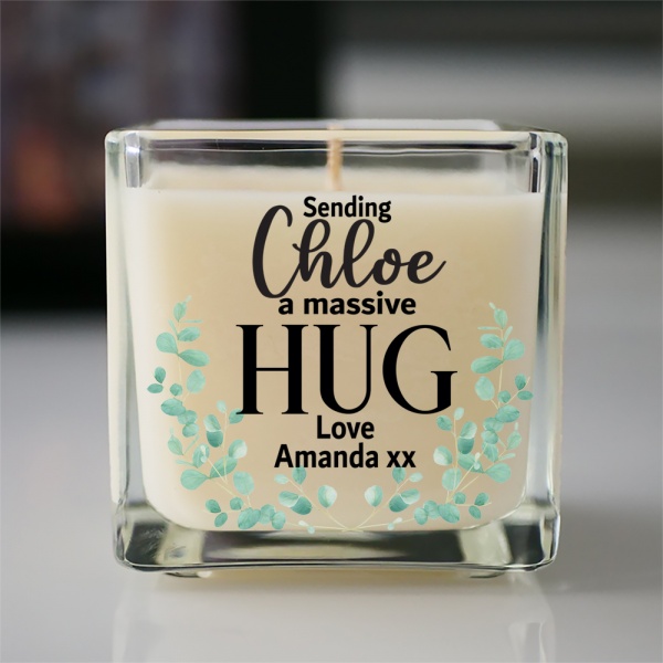 Personalised HUG Candle Gift Hug In A Jar Gift for Friends And Loved ones 29cl